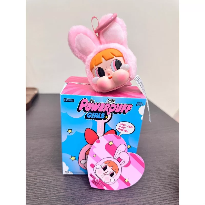 Crybaby Powerpuff Girls vinyl ansiktshänge nyckelring Series Bunny Blossom