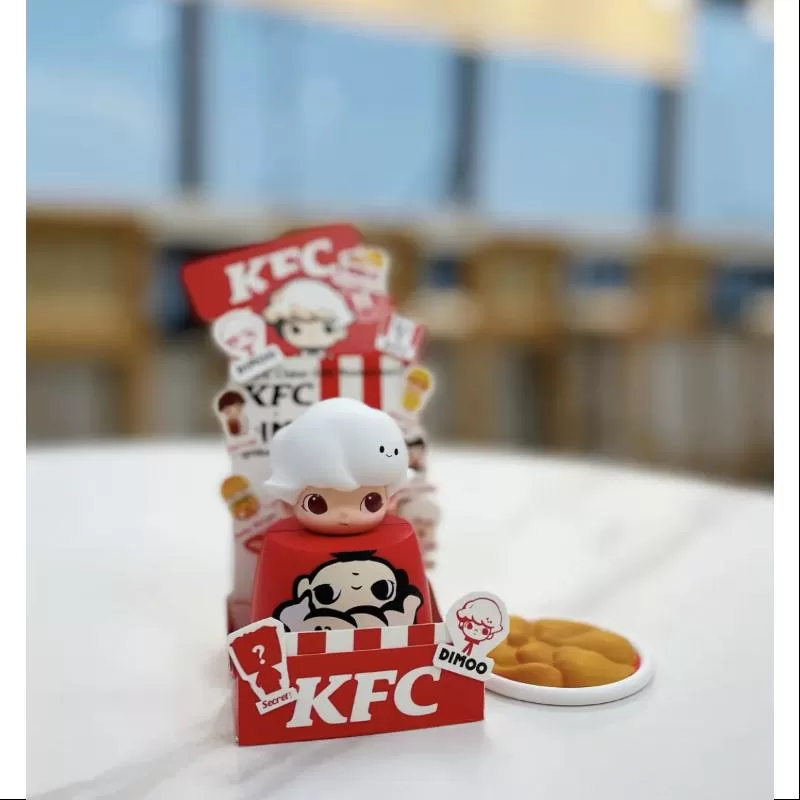 DIMOO Pop Mart DIMOO KFC China 35-årsjubileum BUCKET Series hemliga DIMOO Ace Fried Chicken (1/288)