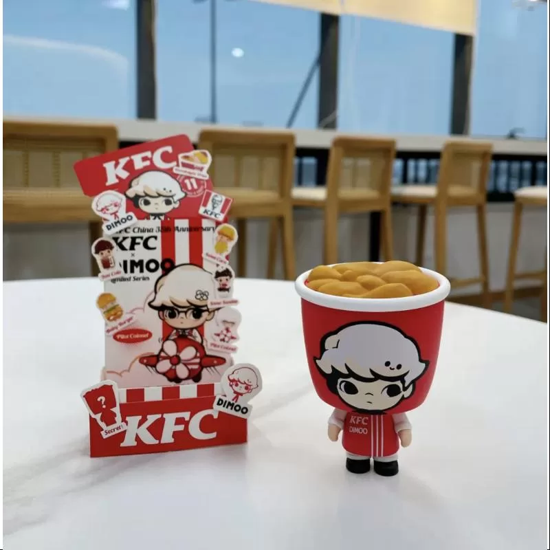 DIMOO Pop Mart DIMOO KFC China 35-årsjubileum BUCKET Series hemliga DIMOO Ace Fried Chicken (1/288) DIMOO Pop Mart DIMOO KFC China 35-årsjubileum BUCKET Series hemliga DIMOO Ace Fried Chicken (1/288)