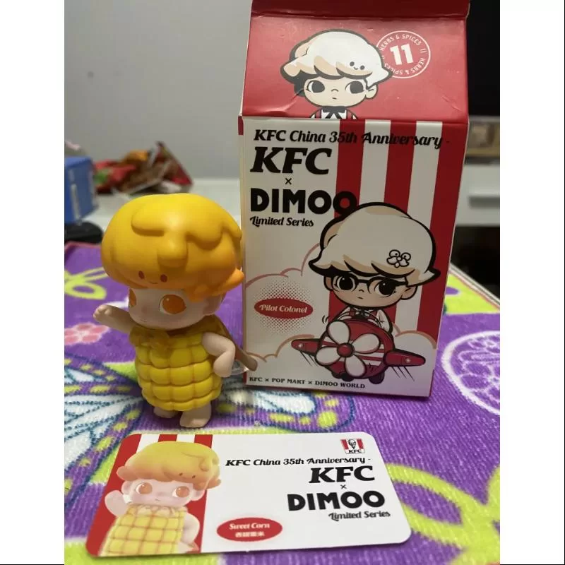 DIMOO Pop Mart DIMOO KFC Kina 35-årsjubileum BUCKET Series Sweet Corn