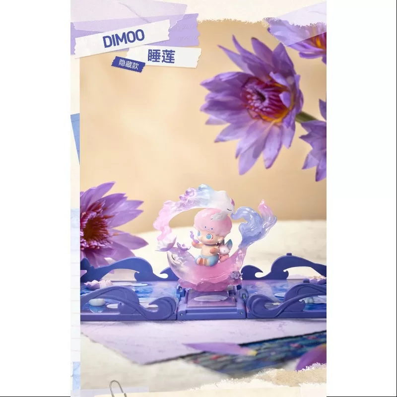 DIMOO Pop Mart present till dig gratulationskort serien Secret DIMOO Lotus (1/144)