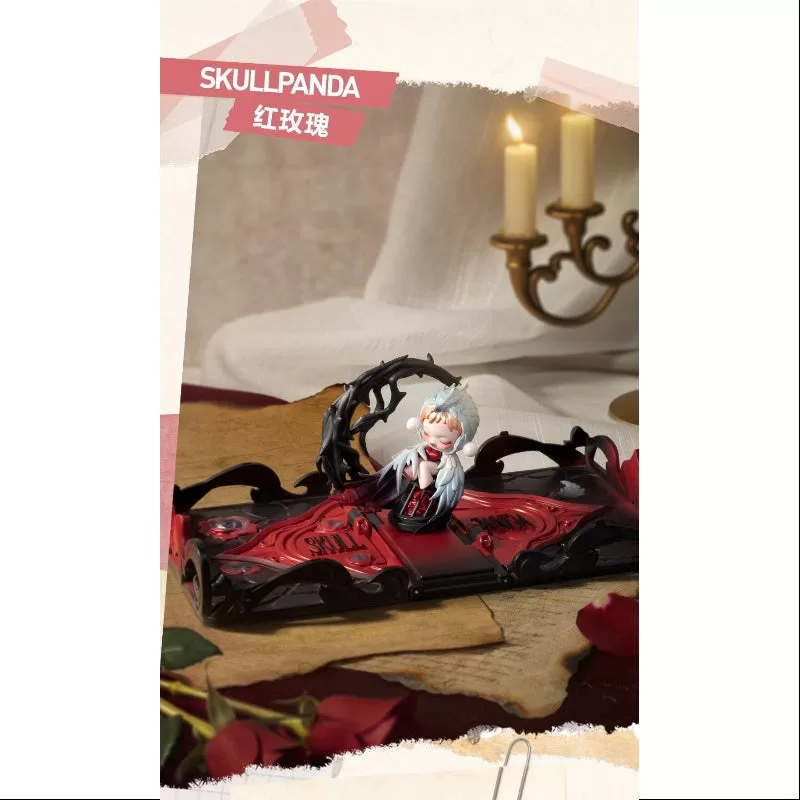 Skullpanda Pop Mart present till dig gratulationskort serien Skullpanda Red Rose